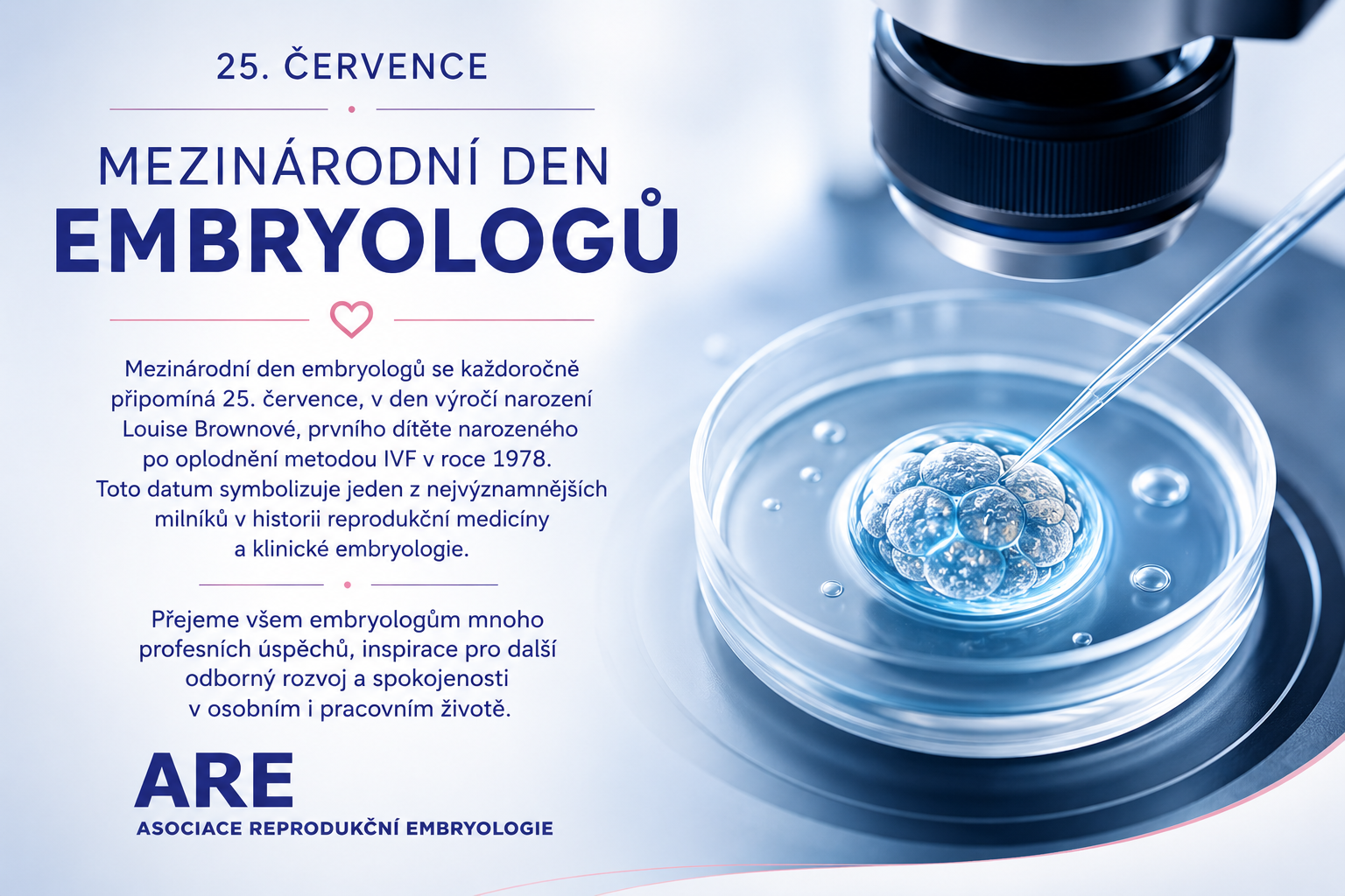 25. července – Mezinárodní den embryologů